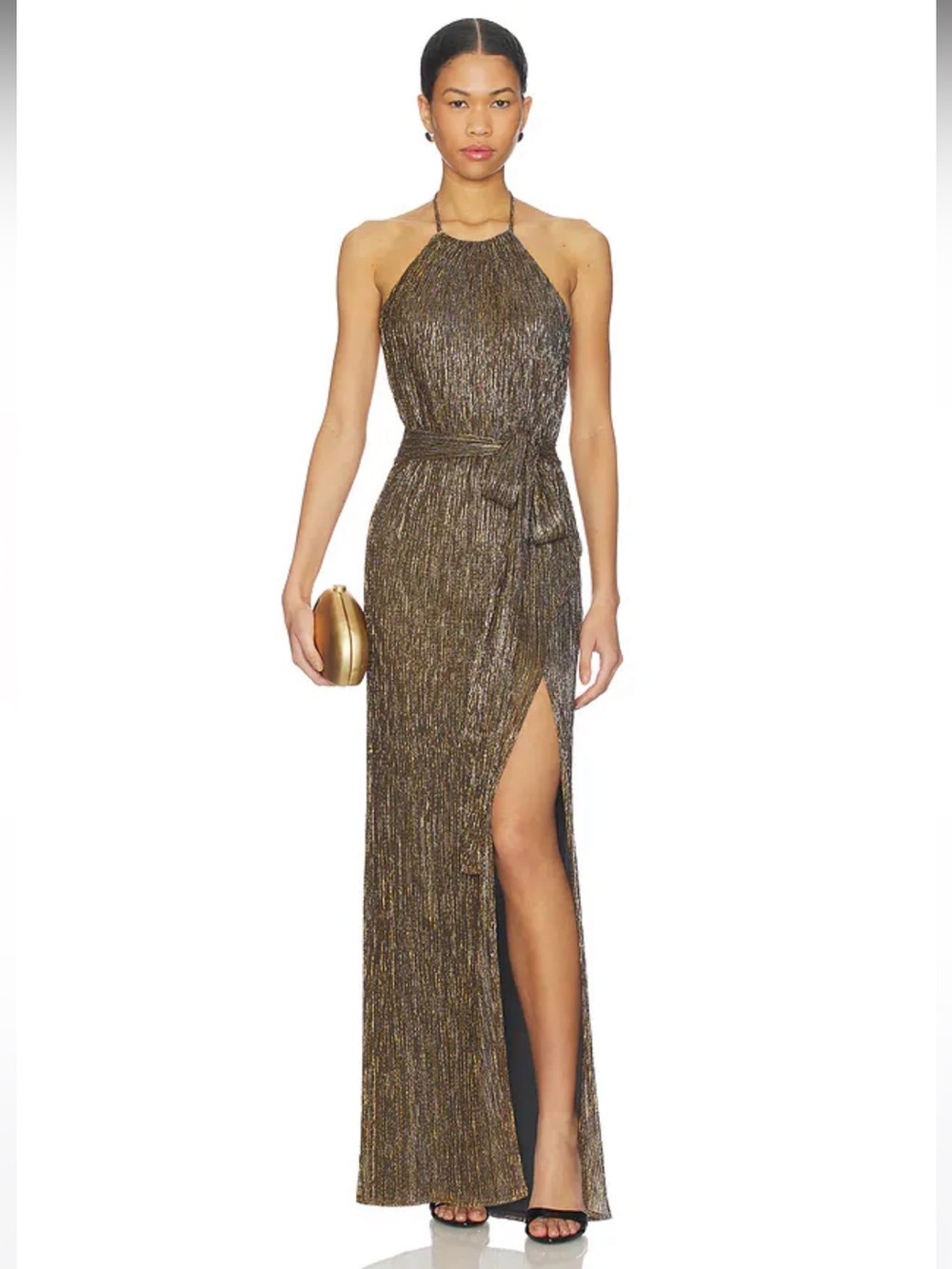 NWOT! NBD Celine Gown in Gold